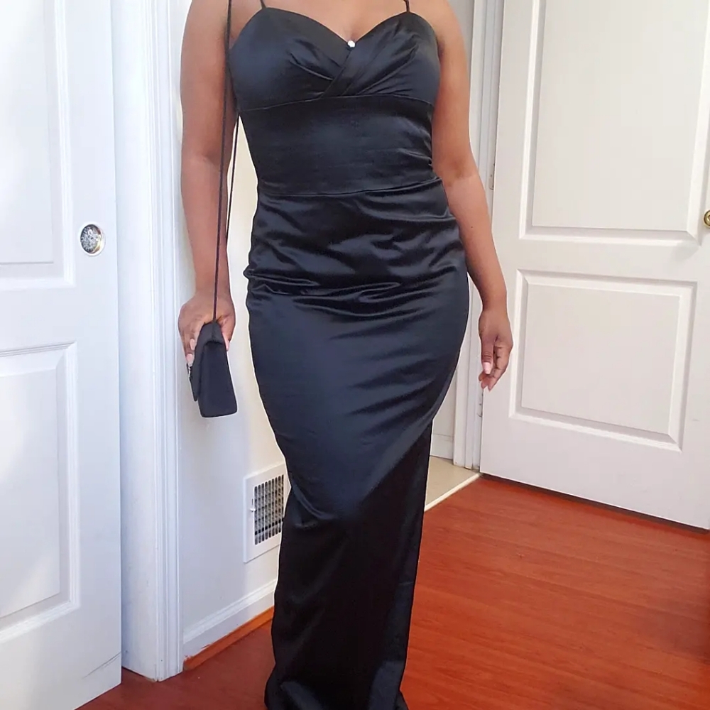 Black Satin Dress